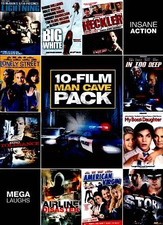 10-Movie Man Cave Pack, Vol. 4: In Too Deep / Ed McBain's 87th Precinct: Lightning / Storm / Zero Tolerance / ...