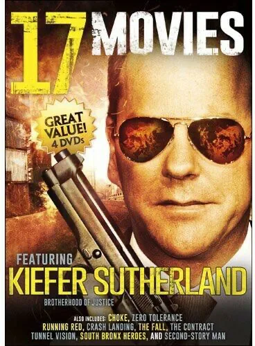 17-Movie Featuring Kiefer Sutherland: Brotherhood Of Justice / Blackjack / Choke / The Contract / Crosshairs / ...