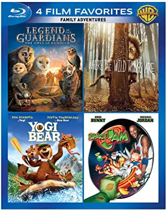 4 Film Favorites: Family Adventures: Legend Of The Guardians / Space Jam / Where The Wild Things Are / Yogi Bear
