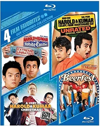 4 Film Favorites: Guy Comedies: Harold & Kumar Go To White Castle / Harold & Kumar Escape From Guantanamo Bay / ...